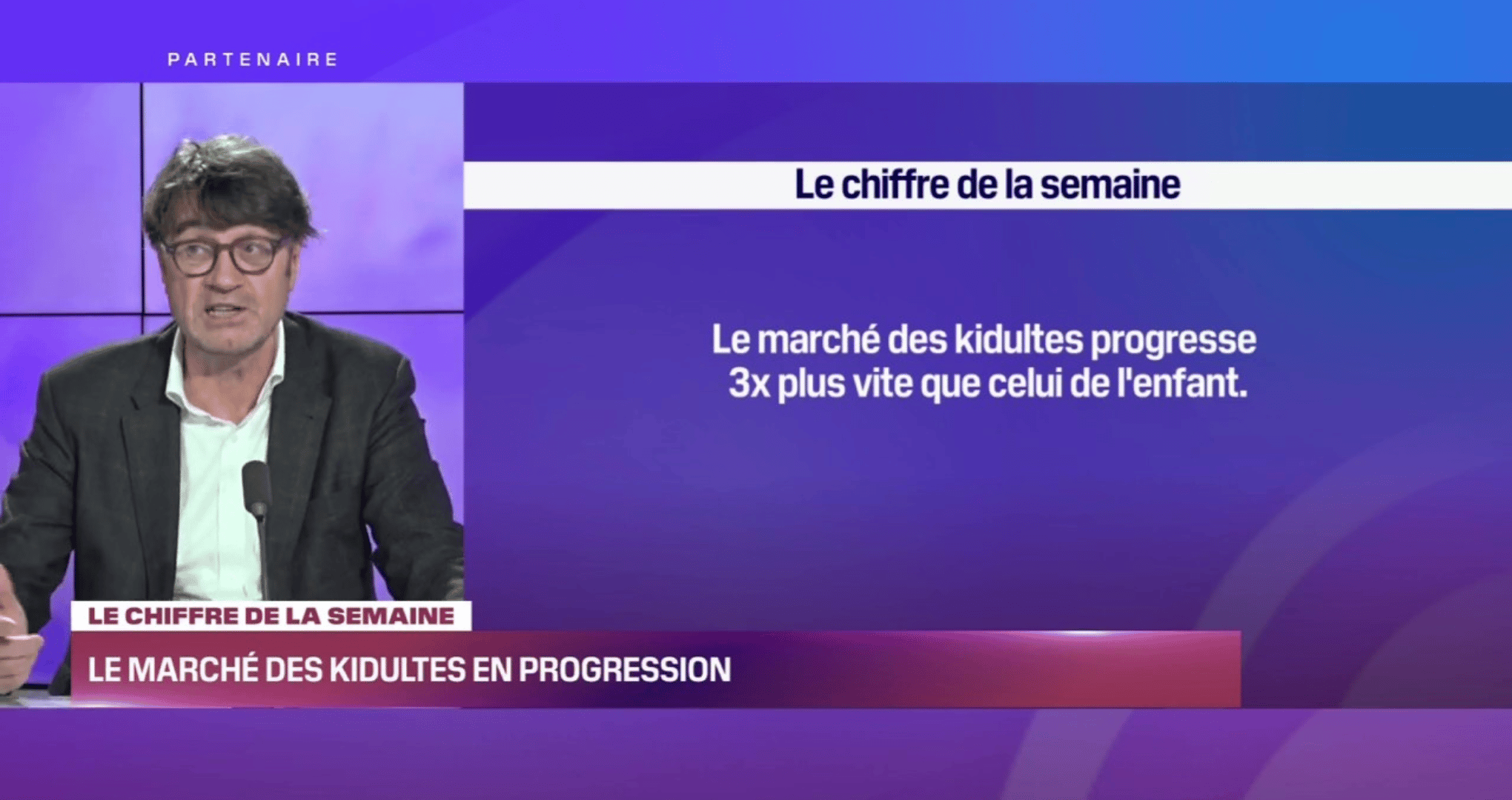 Homme intervenant à la télévision