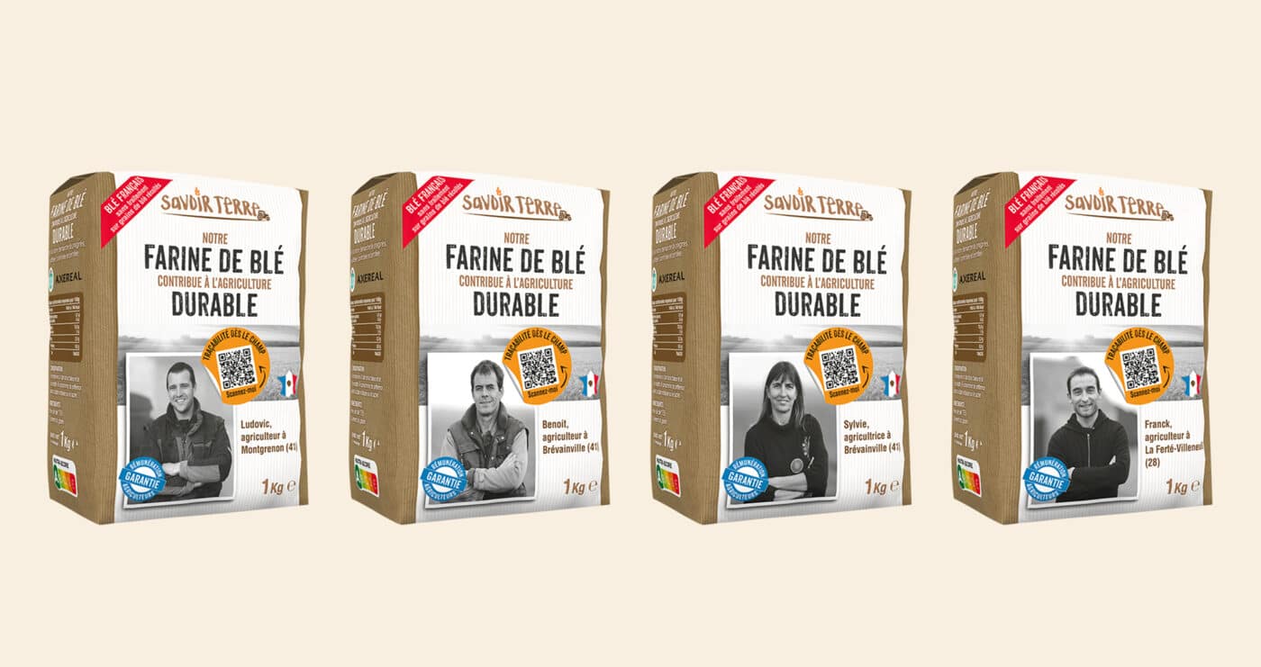 4 paquets de farine Savoir Terre